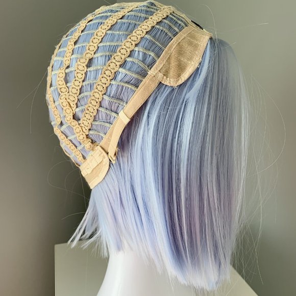 NEW Ice Blue Synthetic Wig - Picture 2 of 4
